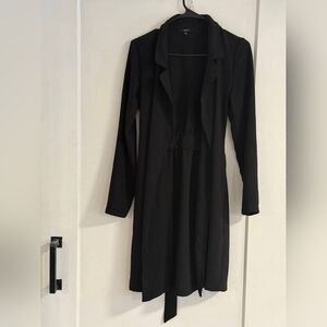 Elegant Black Long Sleeve Women's Dress